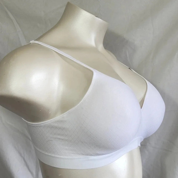 XXL Hanes G260 HU08 HP08 Wire Free Soft Cup Bra White Diamond‎ NWT - Picture 3 of 7